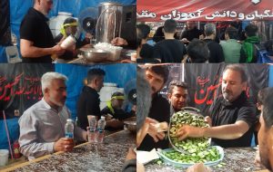 حضور مدیر و پرسنل اداره آموزش و پرورش مسجدسلیمان در موکب مستقر اداره کل آموزش و پرورش استان خوزستان در شلمچه