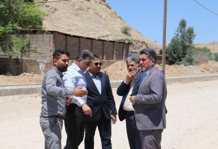 بازدید شهردار مسجدسلیمان از پروژه های بلوار دوم شهری و پل داریوش محمدی
