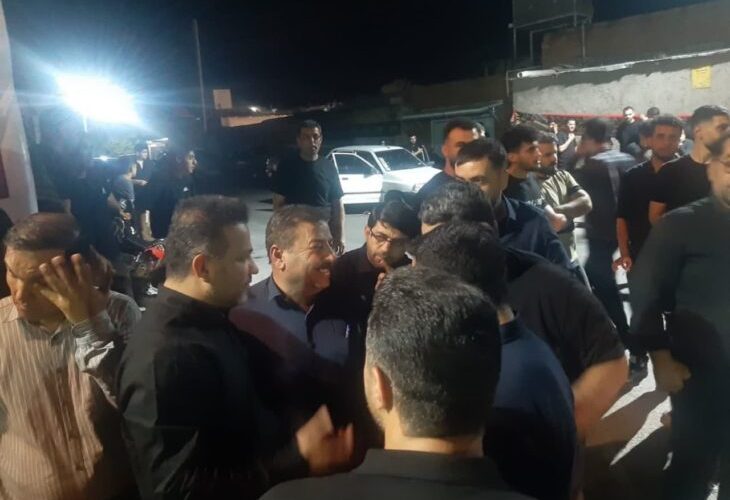 حضور محمد خسروی شهردار مسجدسلیمان و اعضای شورای اسلامی شهر در هیئت های عزاداری سطح شهر