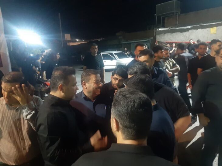 حضور محمد خسروی شهردار مسجدسلیمان و اعضای شورای اسلامی شهر در هیئت های عزاداری سطح شهر