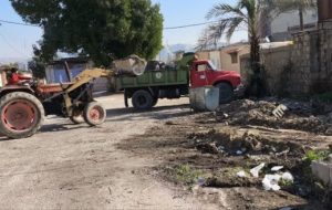 پاکسازی و نخاله برداری معابر منطقه کلگه