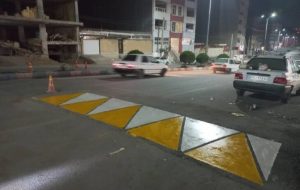 رنگ آمیزی سرعت گیرهای سطح شهر مسجدسلیمان