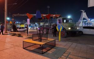 نصب مبلمان شهری در مسجدسلیمان در آستانه سال جدید