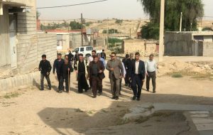 بازدید شهردار مسجدسلیمان به همراه فرماندار از منطقه محروم تلخاب