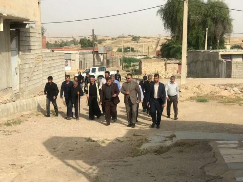 بازدید شهردار مسجدسلیمان به همراه فرماندار از منطقه محروم تلخاب