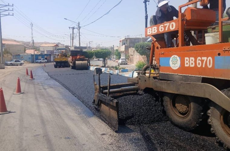 آغاز عملیات آسفالت محور اصلی با تأکید شهردار مسجدسلیمان